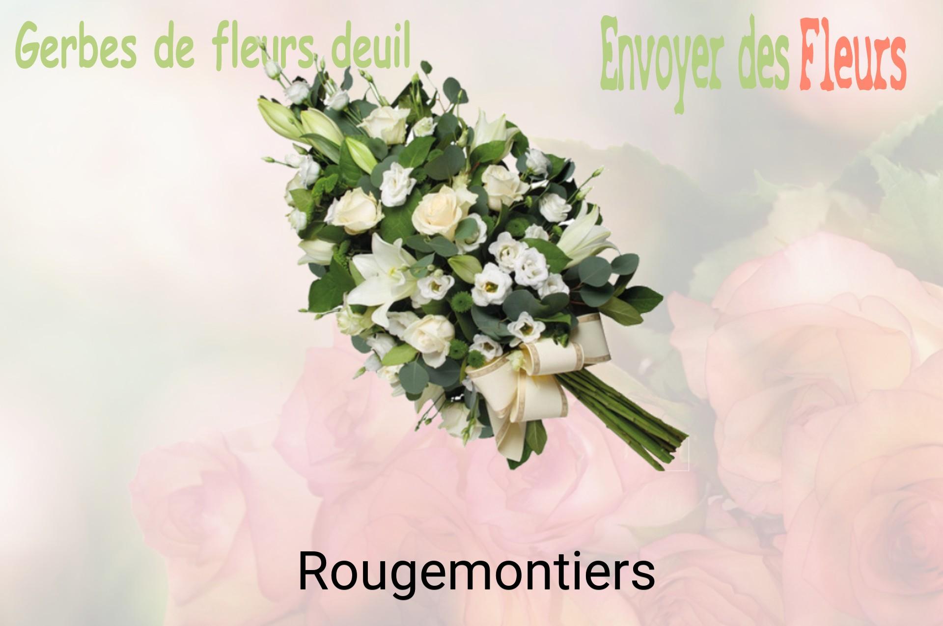 Gerbe de fleurs de deuil livrée à Rougemontiers